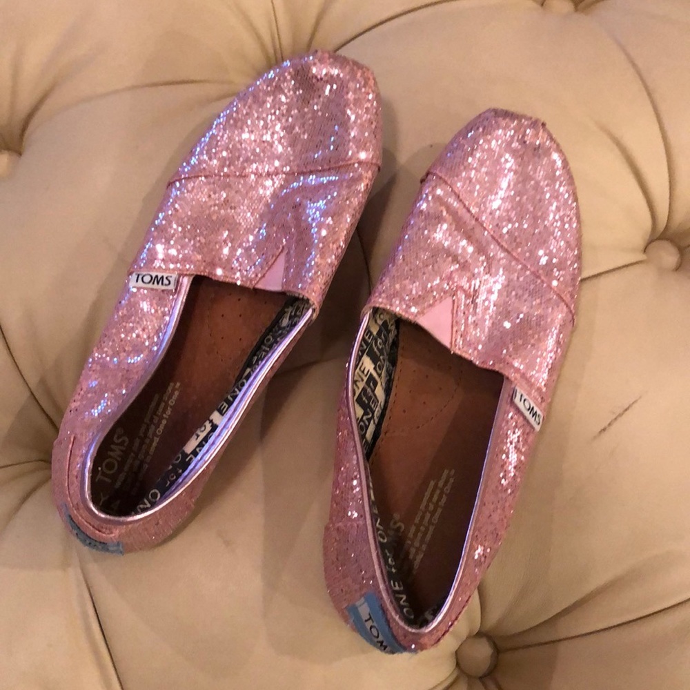 Pink glitter Toms